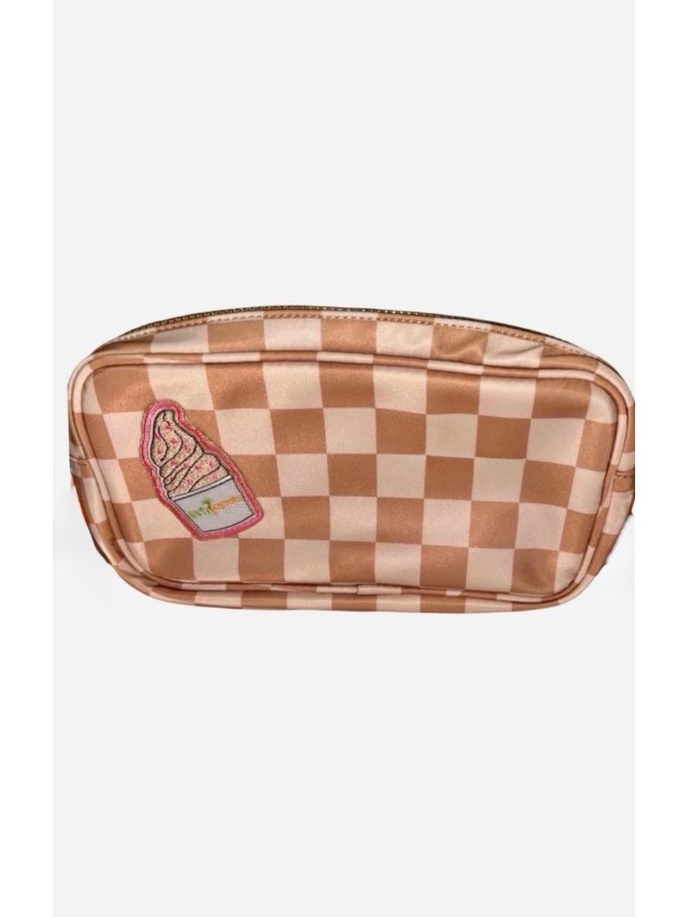 Stoney Clover Lane x Bloomingdale’s Checkered Cream Cosmetic Bag